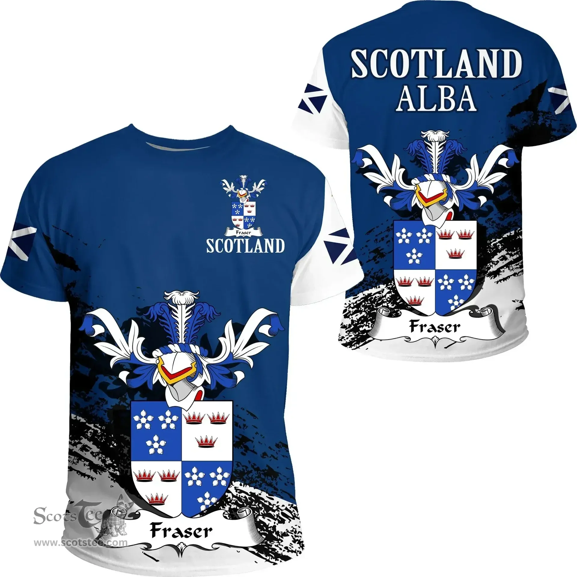 Scottish Fraser Clan Scottish Family Crest Scotland Alba Thistle T Shirt