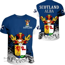 Scottish MacLachlan Clan Scottish Family Crest Scotland Alba Thistle T Shirt