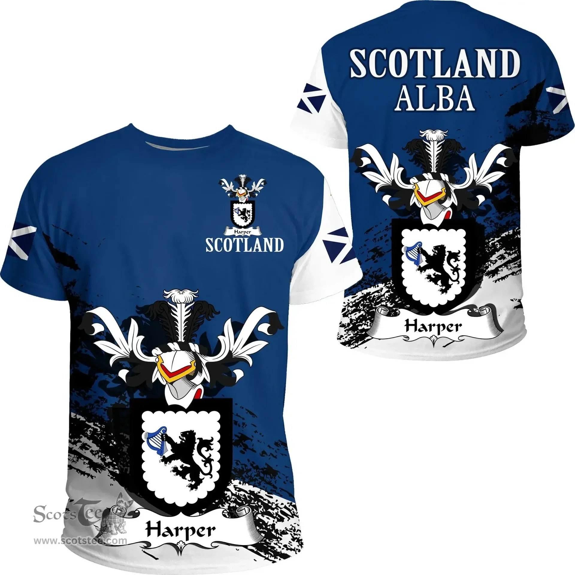 Scottish Harper Clan Scottish Family Crest Scotland Alba Thistle T Shirt