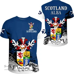 Scottish MacLaine of Lochbuie Clan Scottish Family Crest Scotland Alba Thistle T Shirt