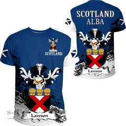 Scottish Lawson Clan Scottish Family Crest Scotland Alba Thistle T Shirt