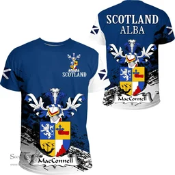 Scottish MacConnell Clan Scottish Family Crest Scotland Alba Thistle T Shirt