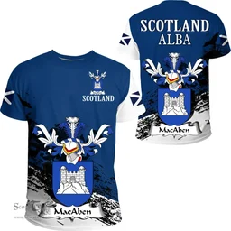 Scottish MacAben Clan Scottish Family Crest Scotland Alba Thistle T Shirt