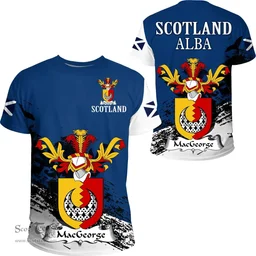 Scottish MacGeorge Clan Scottish Family Crest Scotland Alba Thistle T Shirt
