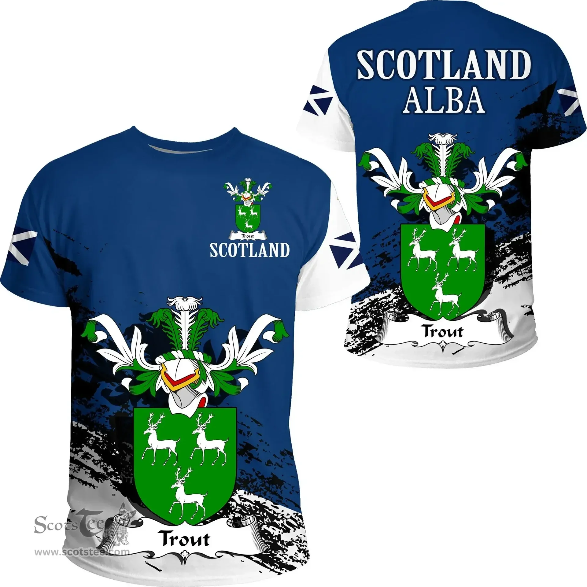 Scottish Trout Clan Scottish Family Crest Scotland Alba Thistle T Shirt