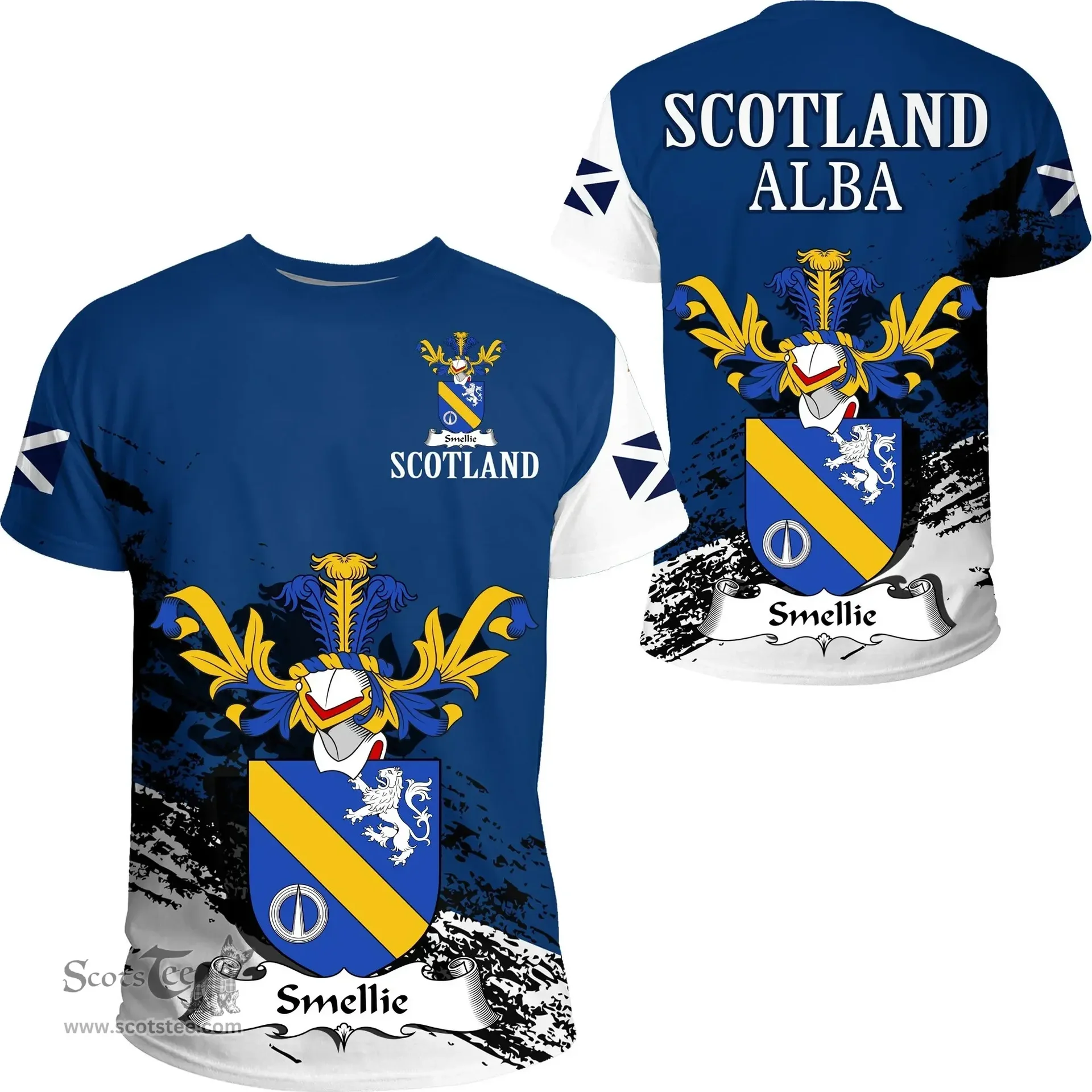 Scottish Smellie Clan Scottish Family Crest Scotland Alba Thistle T Shirt