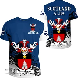 Scottish Templeton Clan Scottish Family Crest Scotland Alba Thistle T Shirt