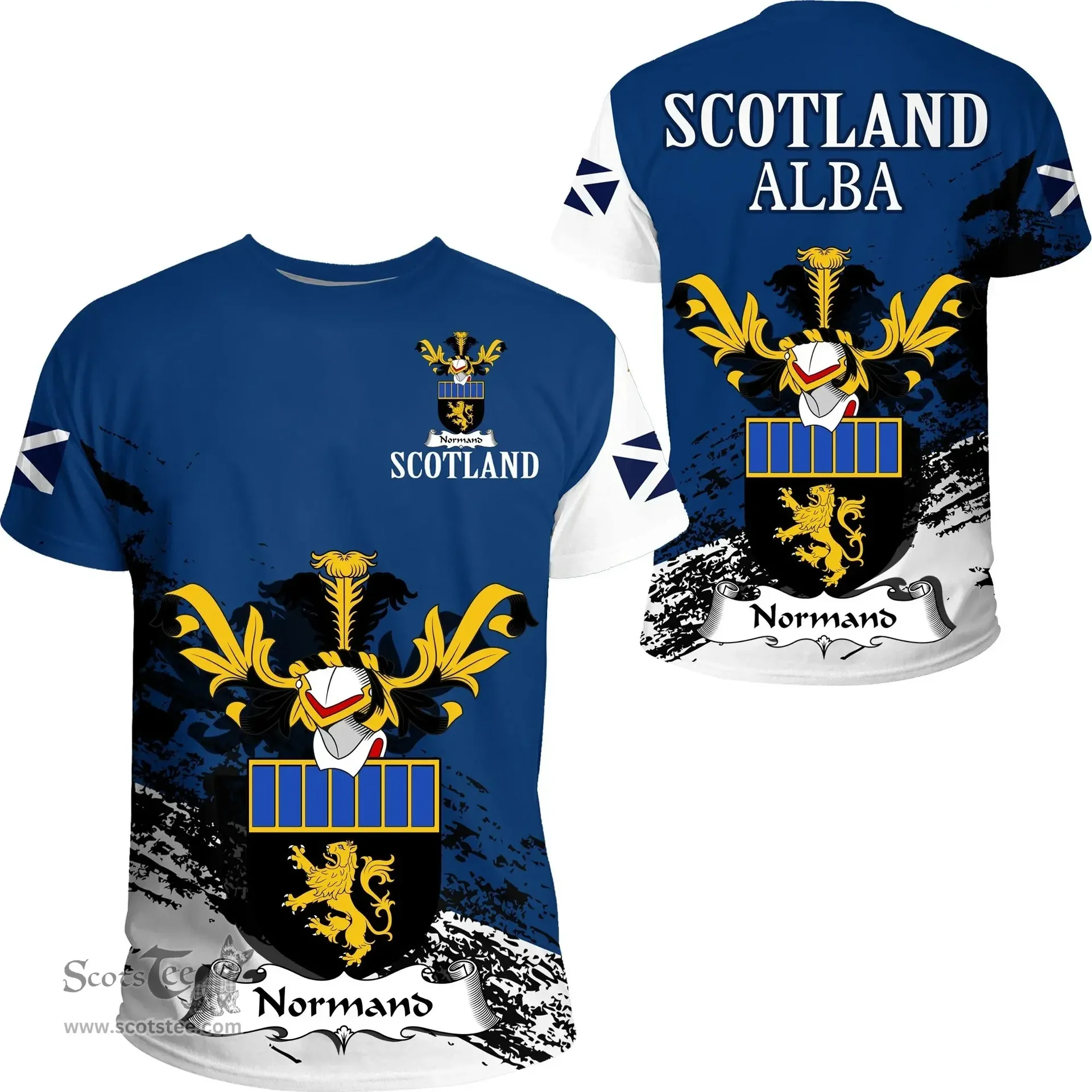 Scottish Normand Clan Scottish Family Crest Scotland Alba Thistle T Shirt