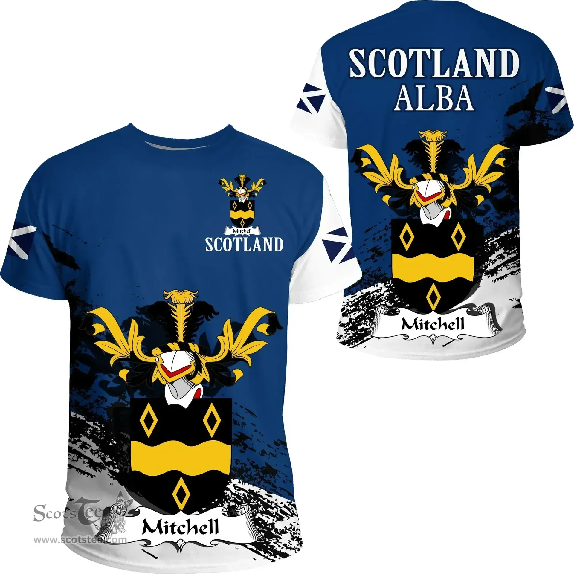 Scottish Mitchell Clan Scottish Family Crest Scotland Alba Thistle T Shirt