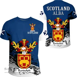 Scottish Randolph Clan Scottish Family Crest Scotland Alba Thistle T Shirt