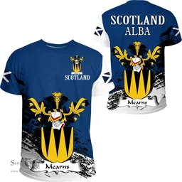 Scottish Mearns Clan Scottish Family Crest Scotland Alba Thistle T Shirt