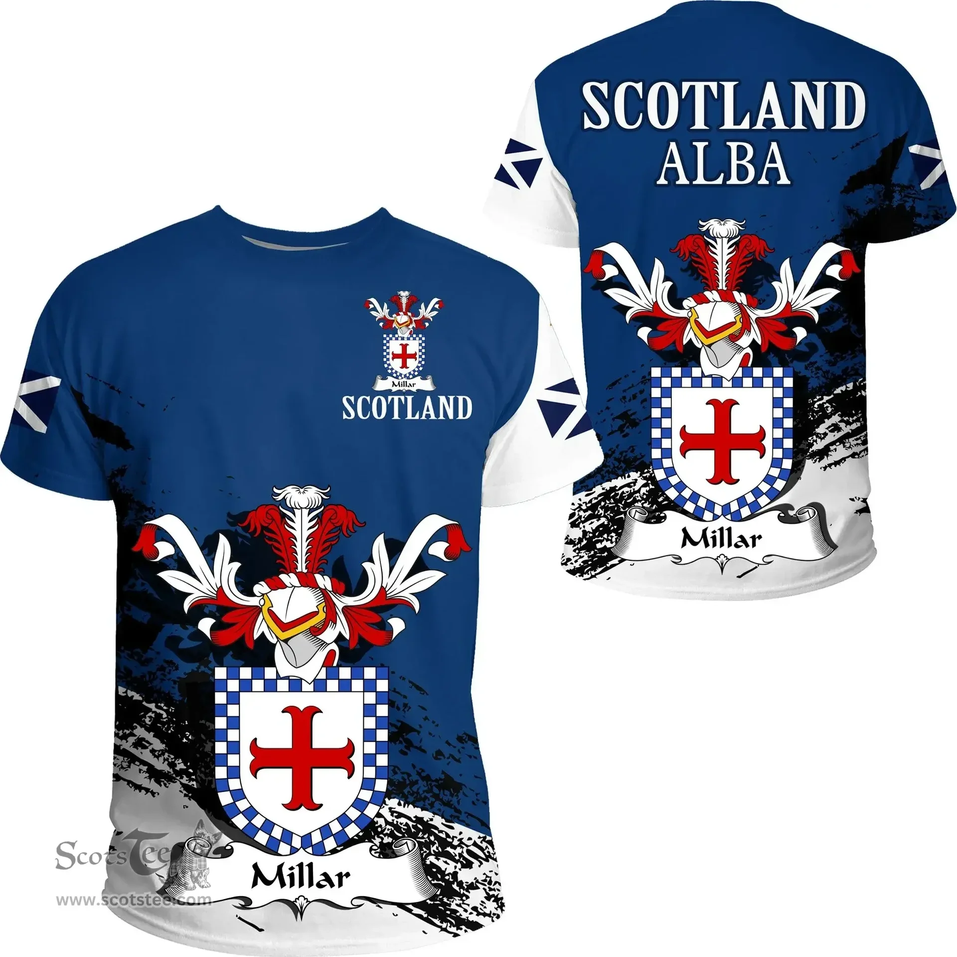 Scottish Millar Clan Scottish Family Crest Scotland Alba Thistle T Shirt