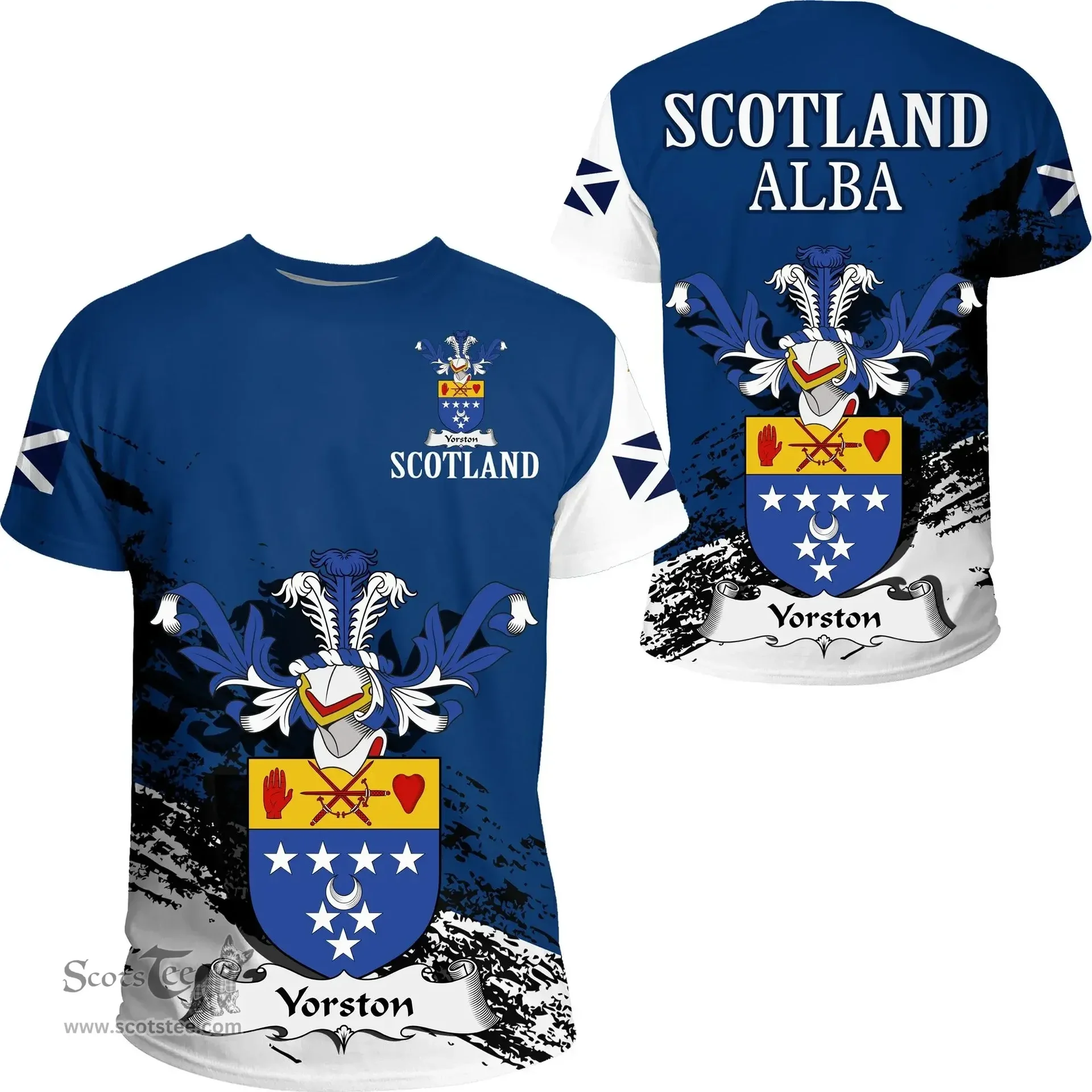 Scottish Yorston Clan Scottish Family Crest Scotland Alba Thistle T Shirt