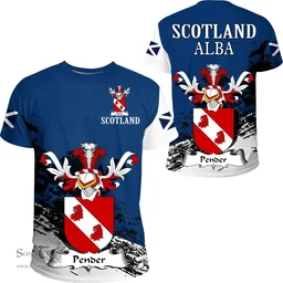Scottish Pender Clan Scottish Family Crest Scotland Alba Thistle T Shirt