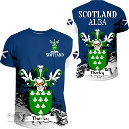 Scottish Thorley Clan Scottish Family Crest Scotland Alba Thistle T Shirt