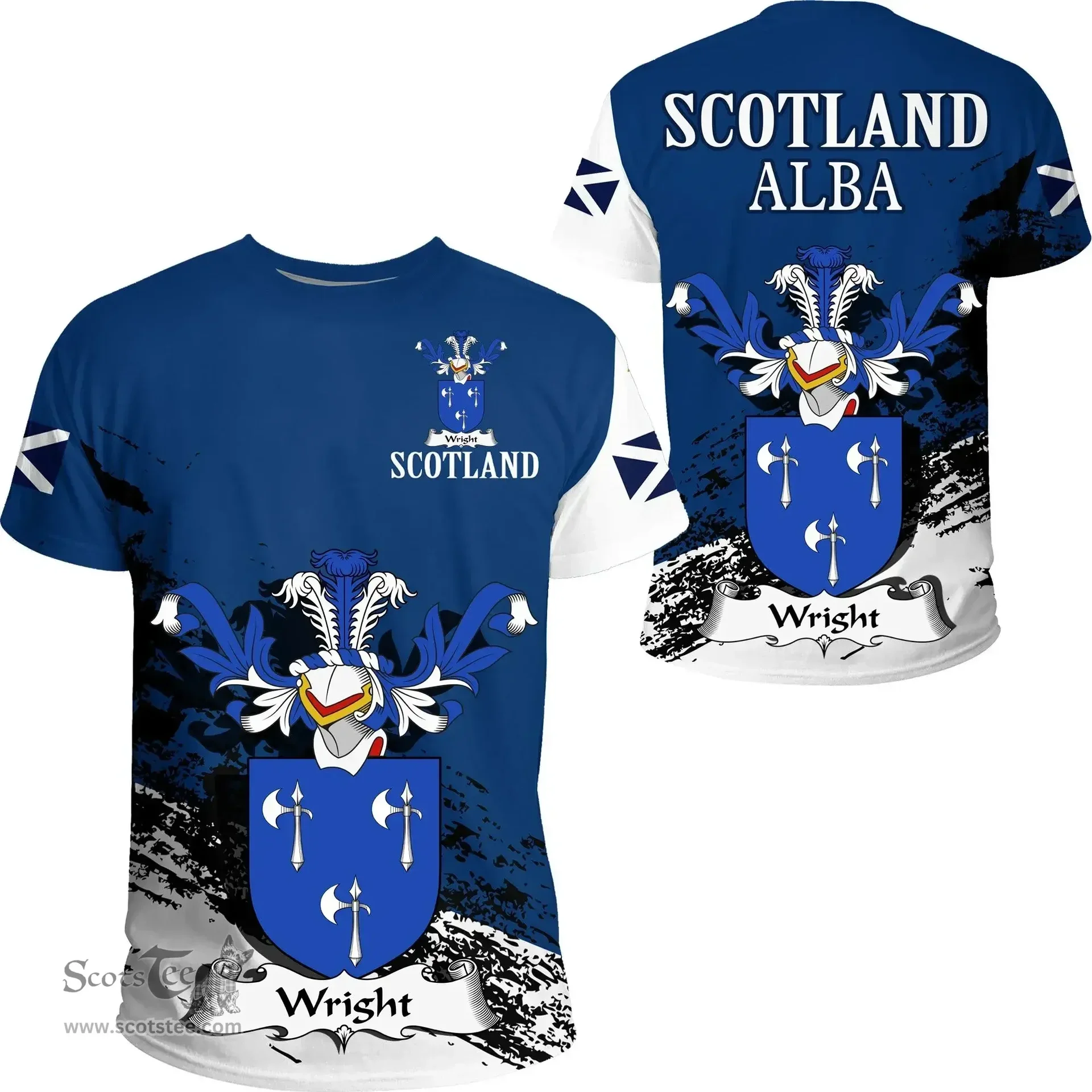Scottish Wright Clan Scottish Family Crest Scotland Alba Thistle T Shirt