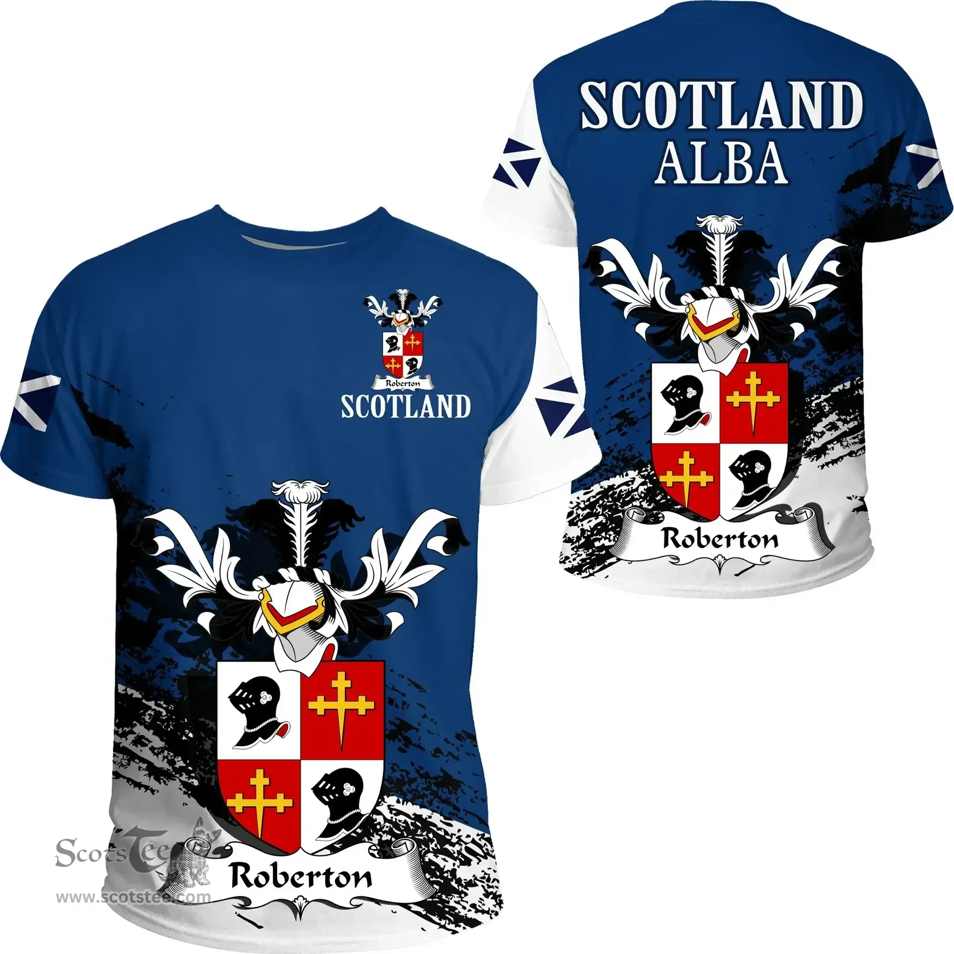 Scottish Roberton Clan Scottish Family Crest Scotland Alba Thistle T Shirt