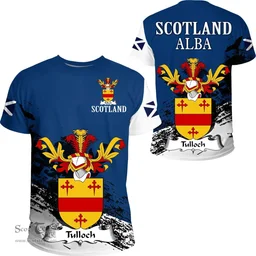 Scottish Tulloch Clan Scottish Family Crest Scotland Alba Thistle T Shirt