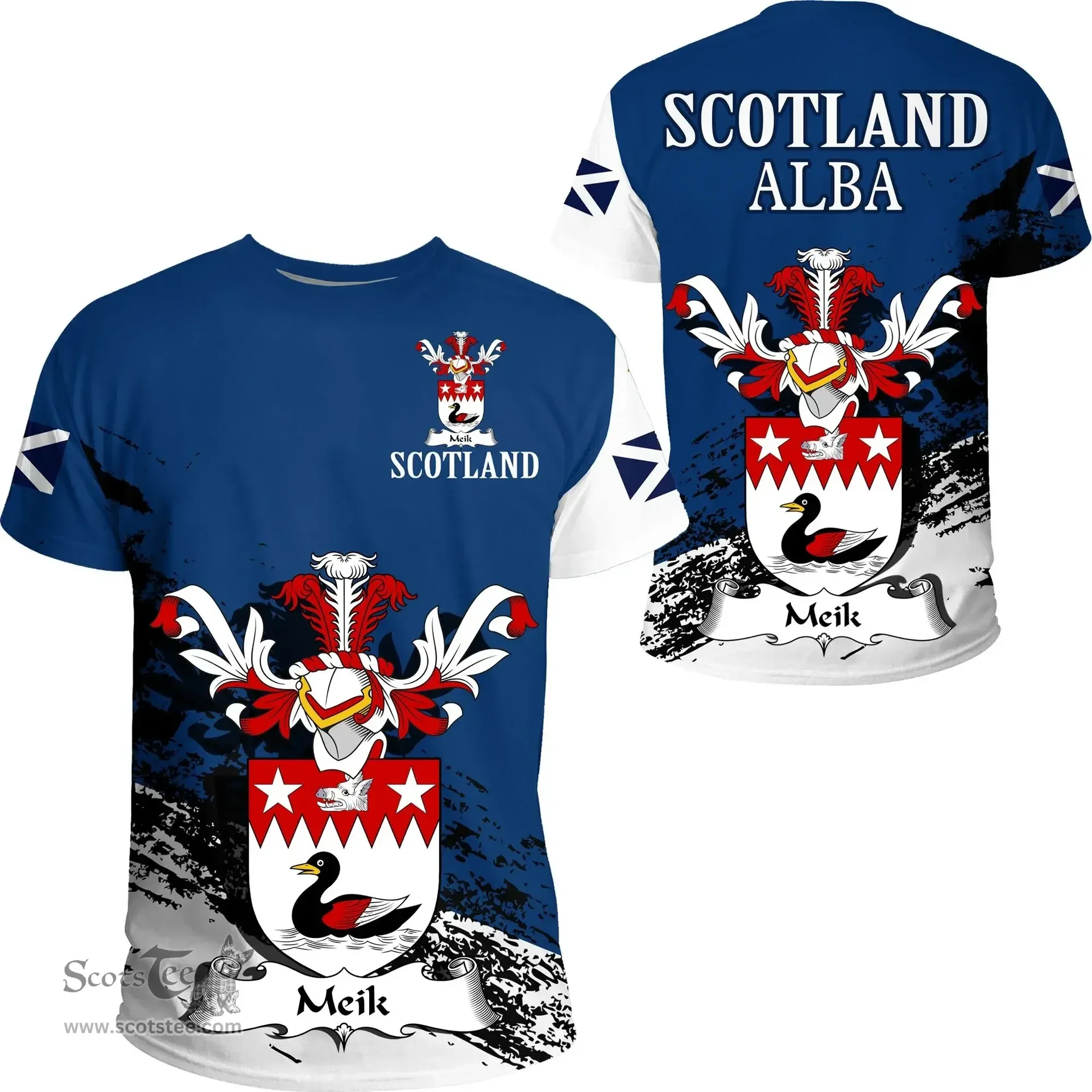 Scottish Meik Clan Scottish Family Crest Scotland Alba Thistle T Shirt