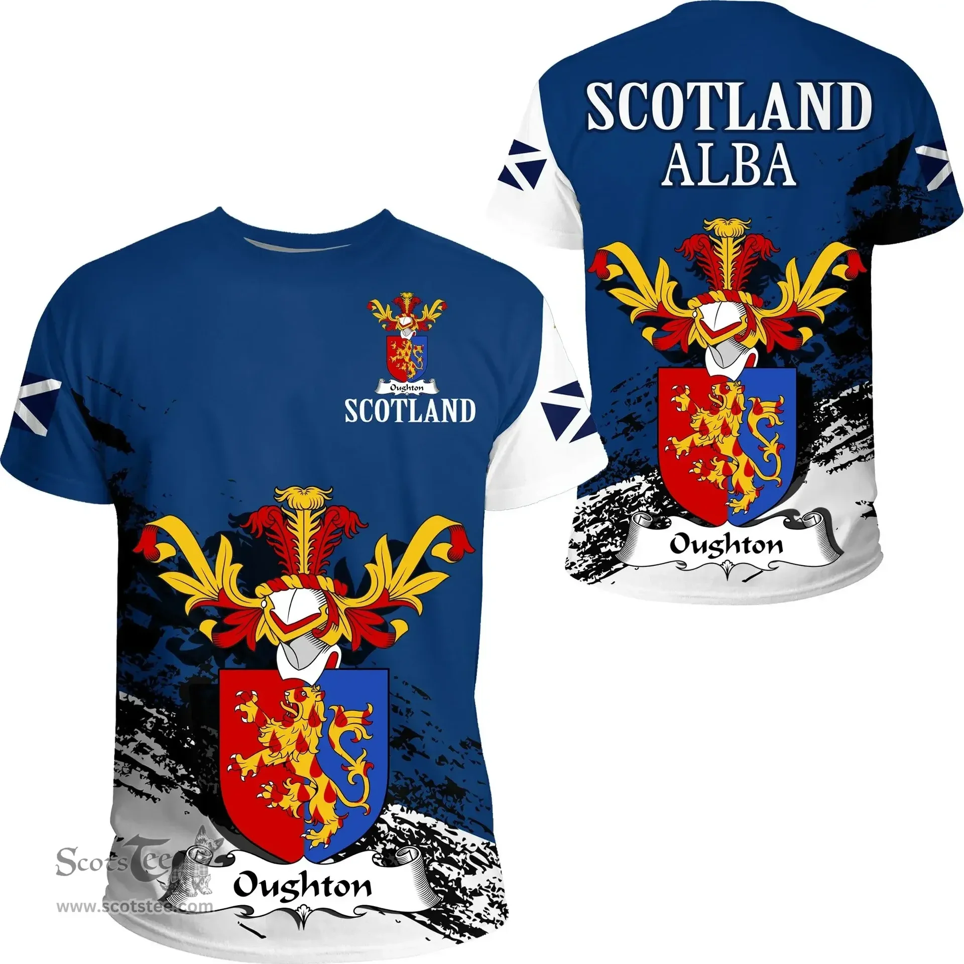 Scottish Oughton Clan Scottish Family Crest Scotland Alba Thistle T Shirt