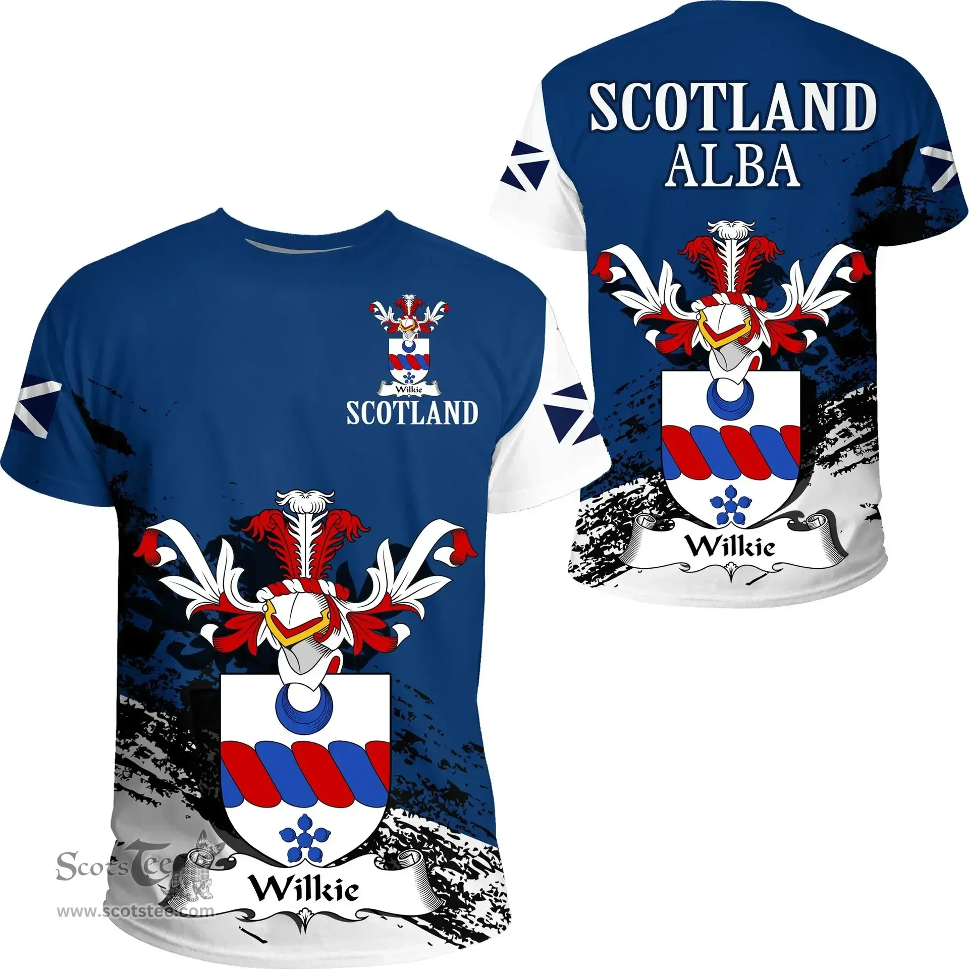 Scottish Wilkie Clan Scottish Family Crest Scotland Alba Thistle T Shirt