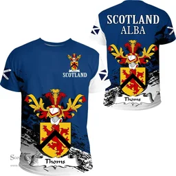 Scottish Thoms Clan Scottish Family Crest Scotland Alba Thistle T Shirt
