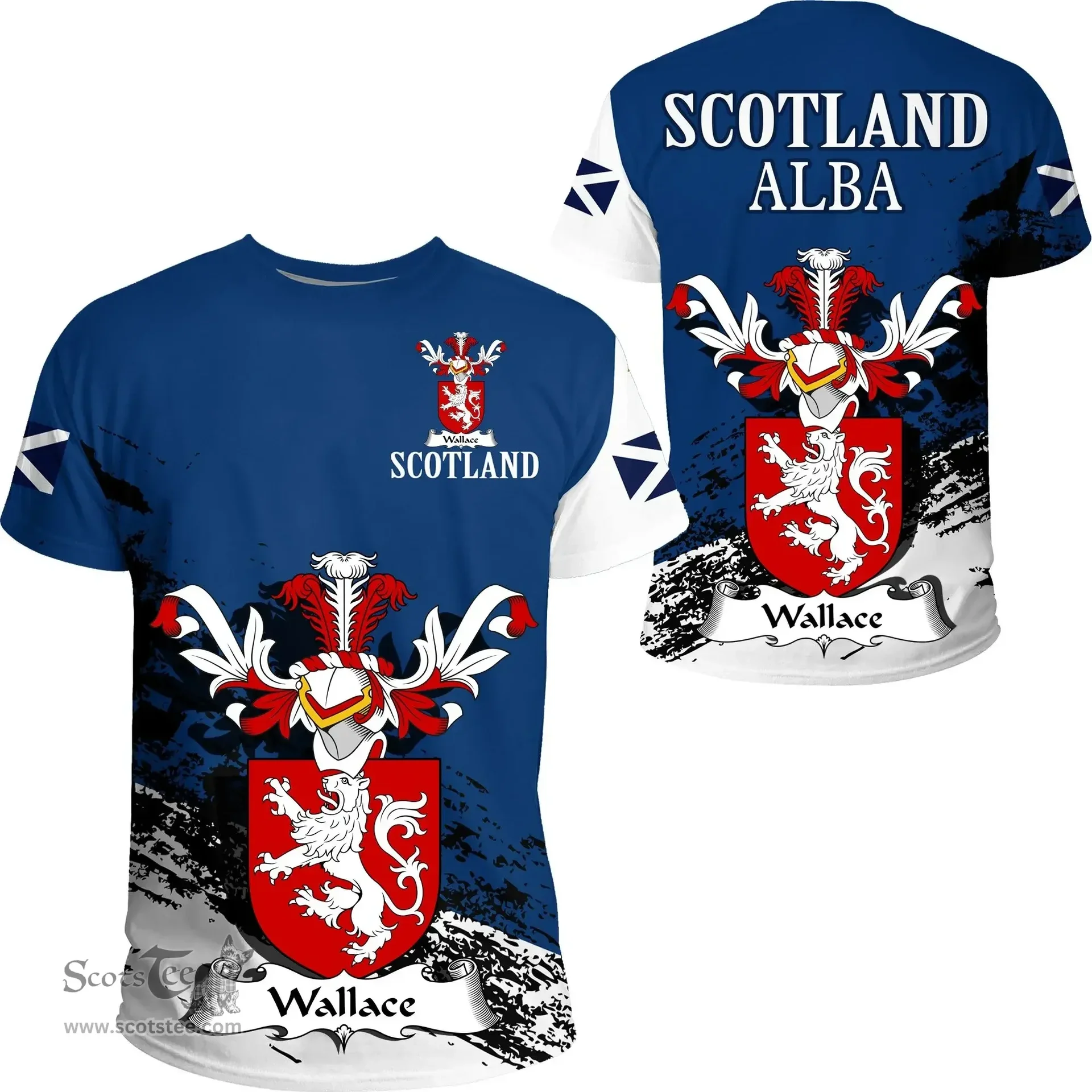 Scottish Wallace Clan Scottish Family Crest Scotland Alba Thistle T Shirt