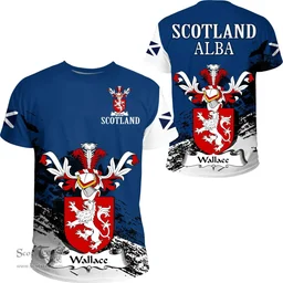 Scottish Wallace Clan Scottish Family Crest Scotland Alba Thistle T Shirt