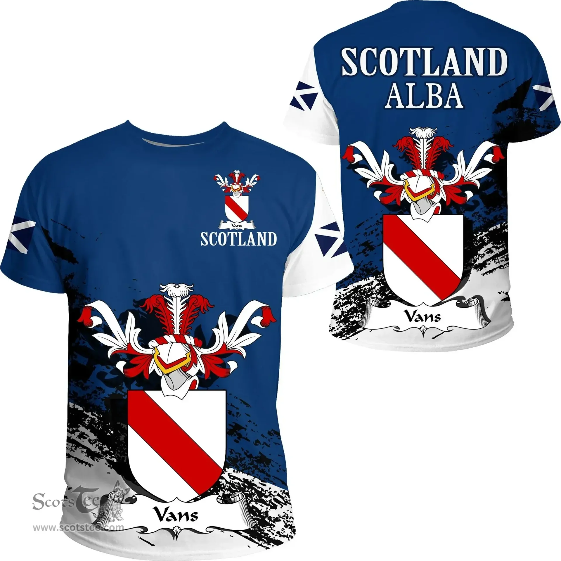 Scottish Vans or Vaus Clan Scottish Family Crest Scotland Alba Thistle T Shirt