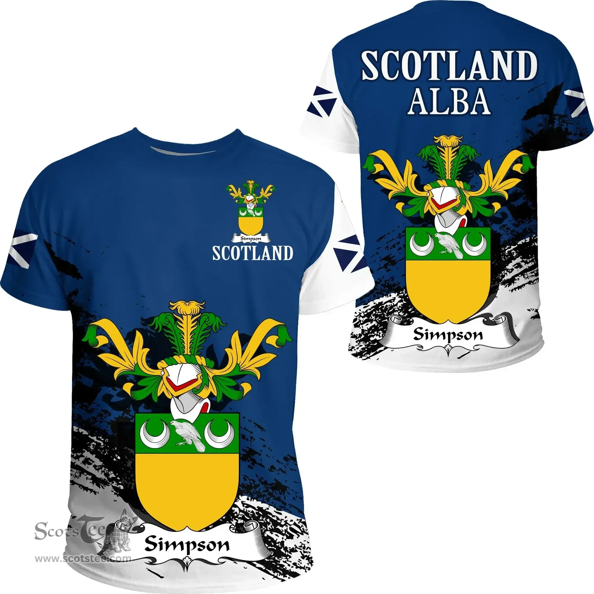 Scottish Simpson Clan Scottish Family Crest Scotland Alba Thistle T Shirt