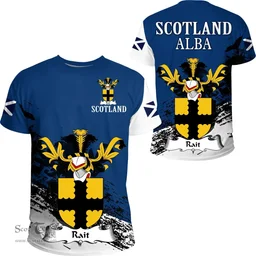 Scottish Rait or Reath Clan Scottish Family Crest Scotland Alba Thistle T Shirt