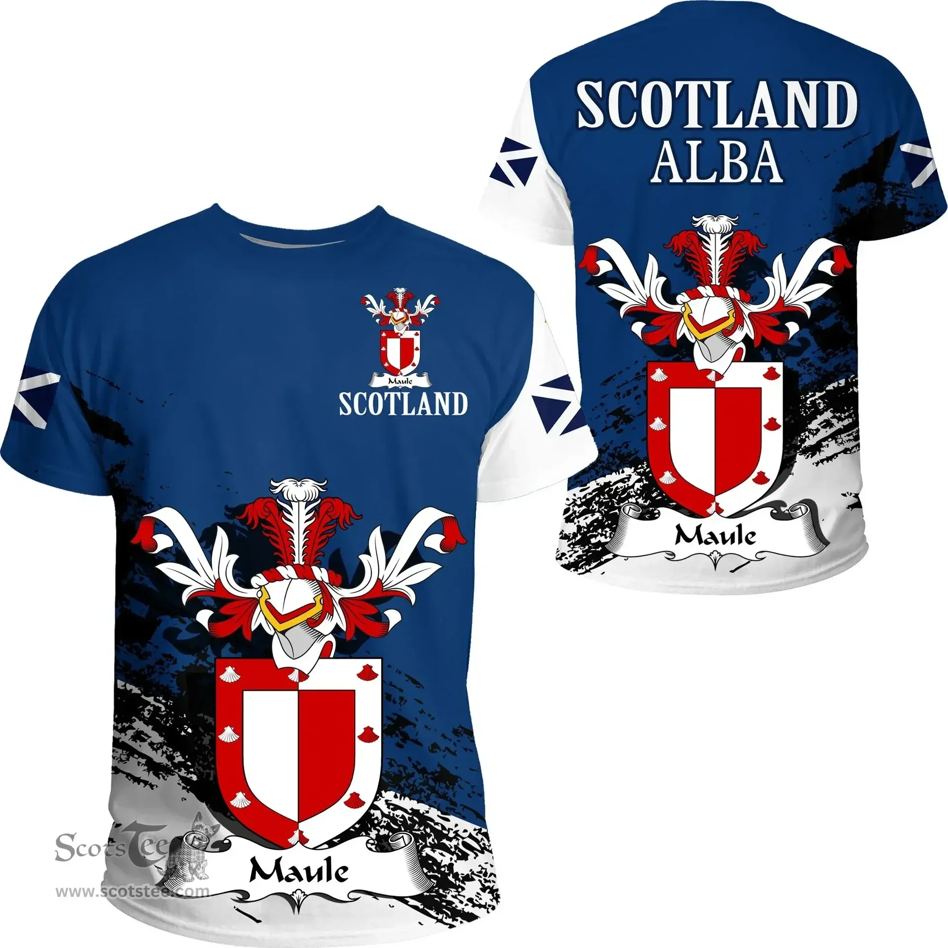 Scottish Maule Clan Scottish Family Crest Scotland Alba Thistle T Shirt
