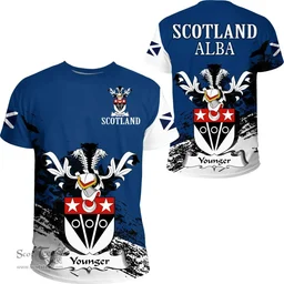 Scottish Younger Clan Scottish Family Crest Scotland Alba Thistle T Shirt