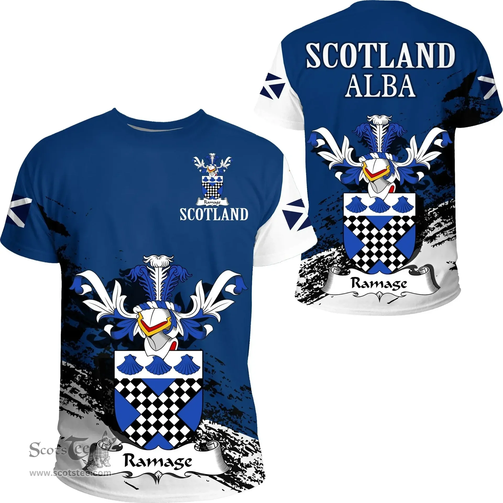Scottish Ramage Clan Scottish Family Crest Scotland Alba Thistle T Shirt