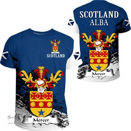 Scottish Mercer Clan Scottish Family Crest Scotland Alba Thistle T Shirt