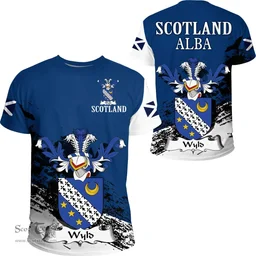 Scottish Wyld Clan Scottish Family Crest Scotland Alba Thistle T Shirt