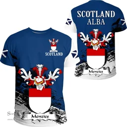 Scottish Menzies Clan Scottish Family Crest Scotland Alba Thistle T Shirt