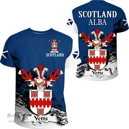 Scottish Yetts Clan Scottish Family Crest Scotland Alba Thistle T Shirt