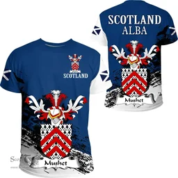 Scottish Mushet Clan Scottish Family Crest Scotland Alba Thistle T Shirt