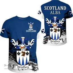 Scottish Struthers Clan Scottish Family Crest Scotland Alba Thistle T Shirt