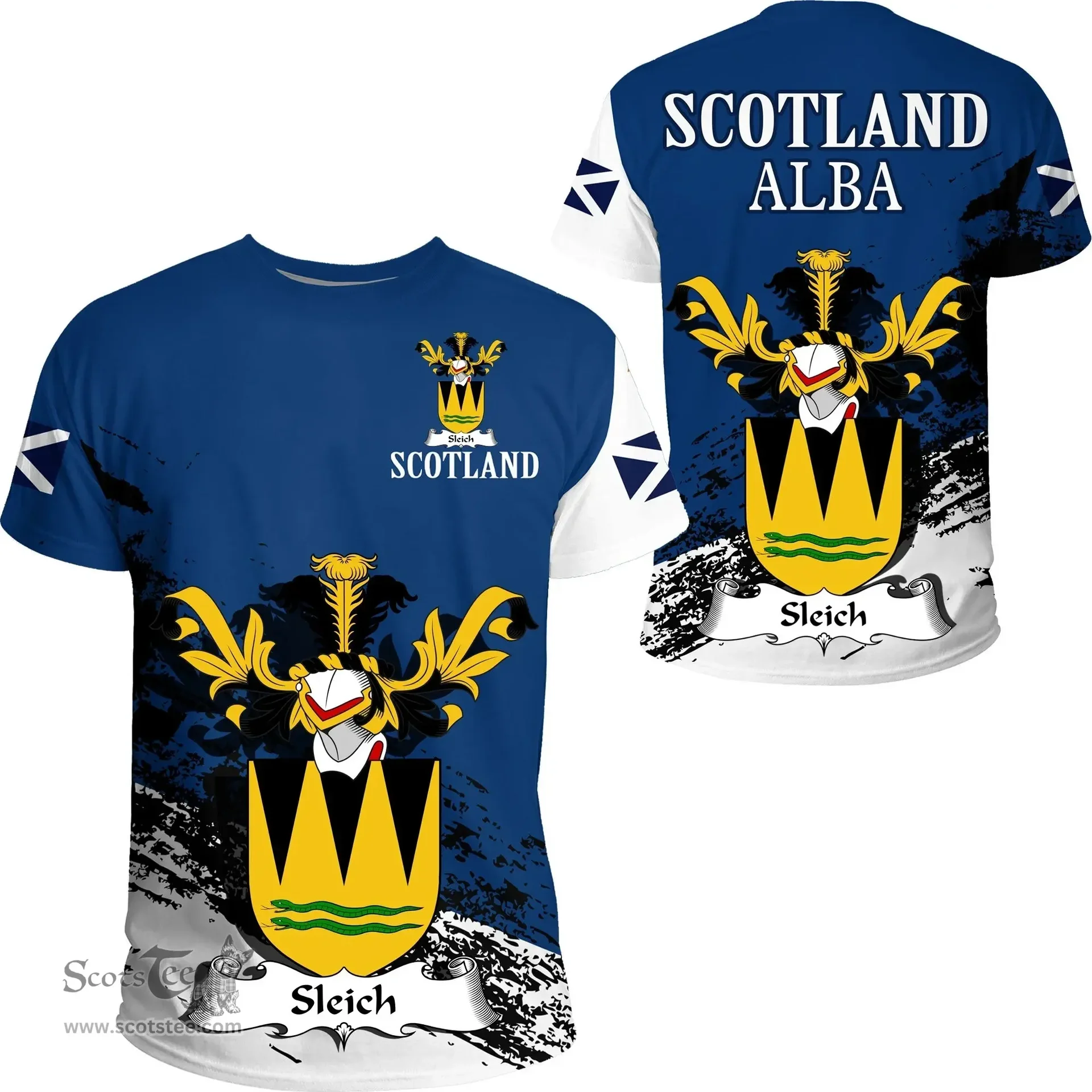 Scottish Sleich Clan Scottish Family Crest Scotland Alba Thistle T Shirt