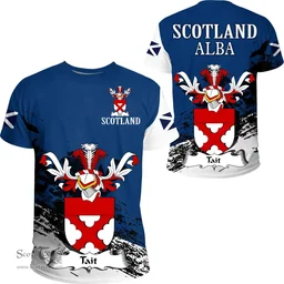Scottish Tait Clan Scottish Family Crest Scotland Alba Thistle T Shirt