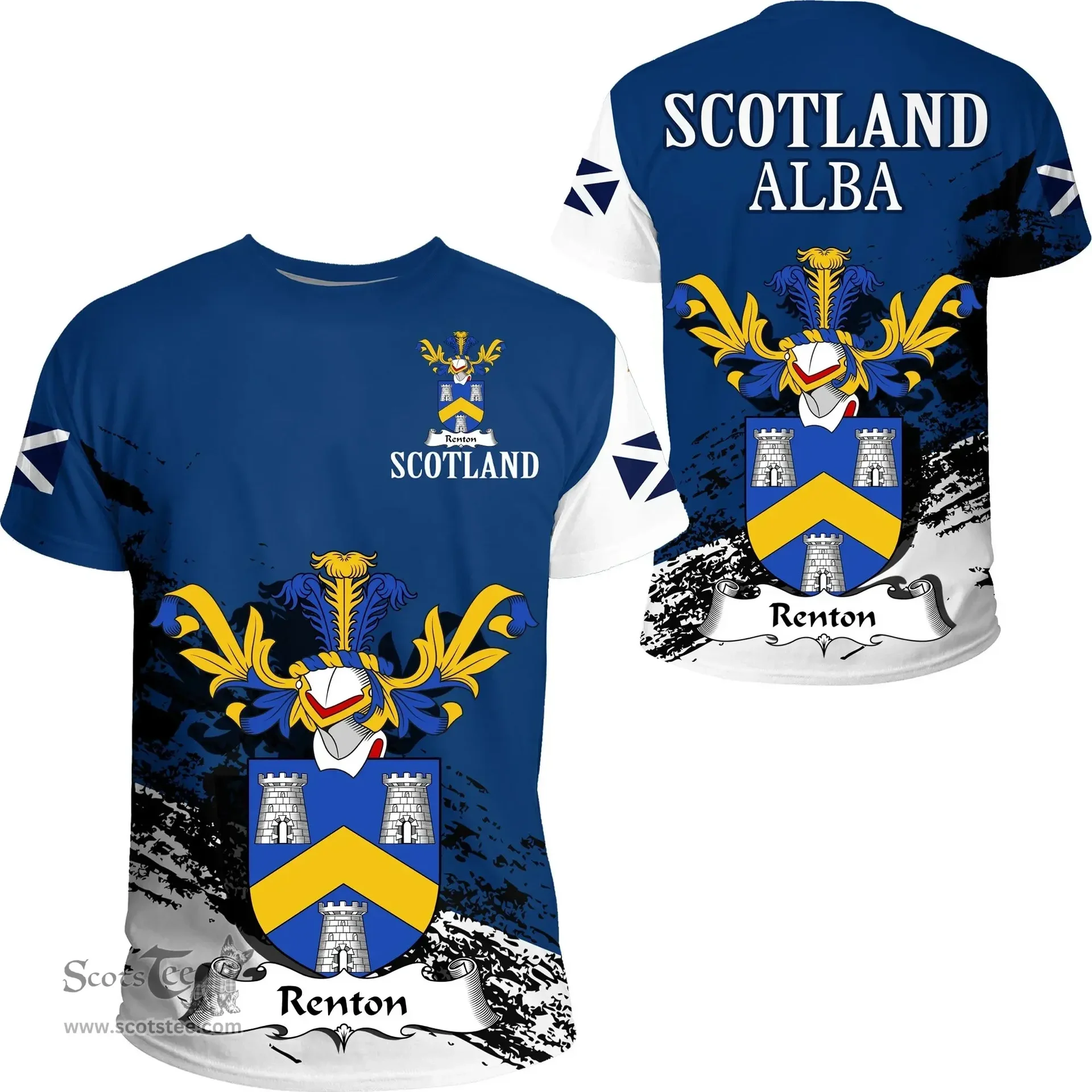 Scottish Renton Clan Scottish Family Crest Scotland Alba Thistle T Shirt