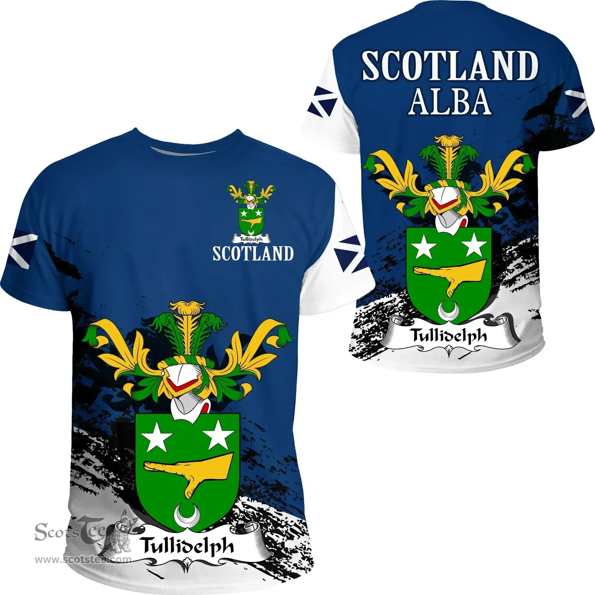 Scottish Tullidelph Clan Scottish Family Crest Scotland Alba Thistle T Shirt