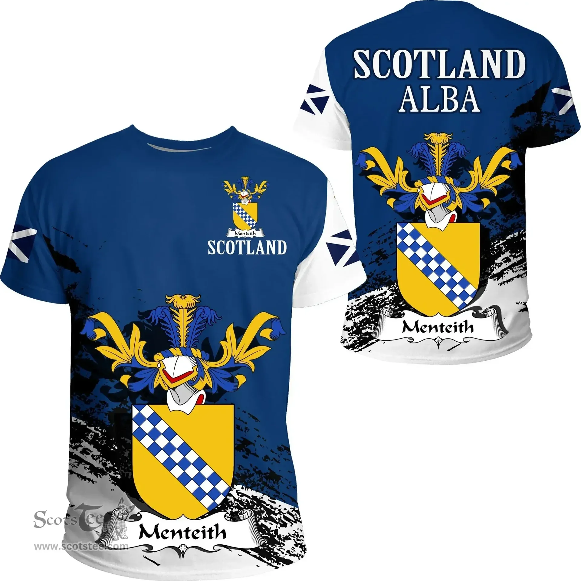 Scottish Menteith Clan Scottish Family Crest Scotland Alba Thistle T Shirt