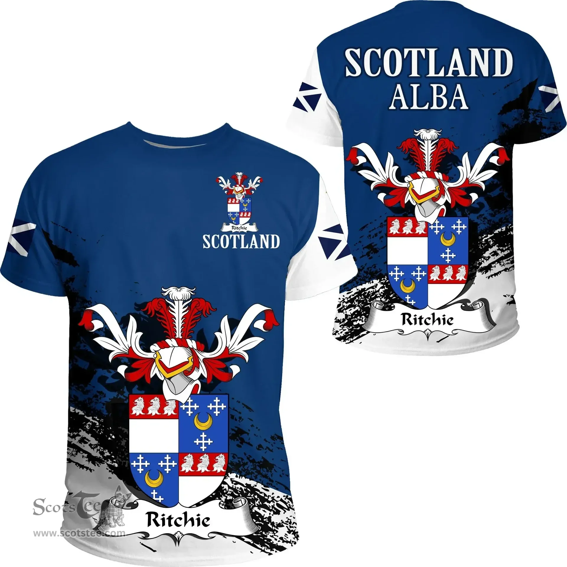 Scottish Ritchie Clan Scottish Family Crest Scotland Alba Thistle T Shirt