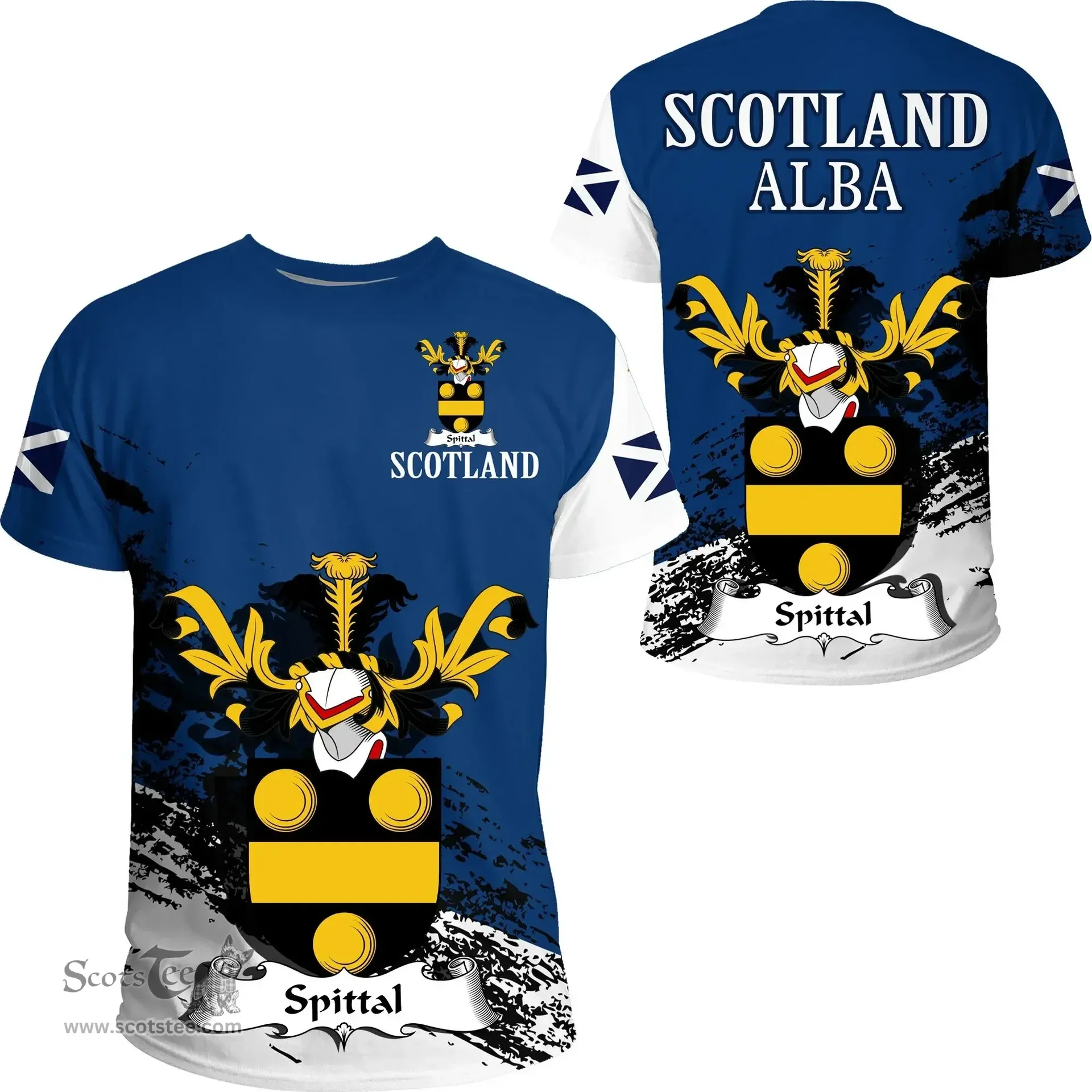Scottish Spittle Clan Scottish Family Crest Scotland Alba Thistle T Shirt