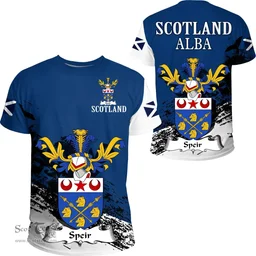 Scottish Speir Clan Scottish Family Crest Scotland Alba Thistle T Shirt