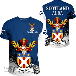 Scottish Walker Clan Scottish Family Crest Scotland Alba Thistle T Shirt