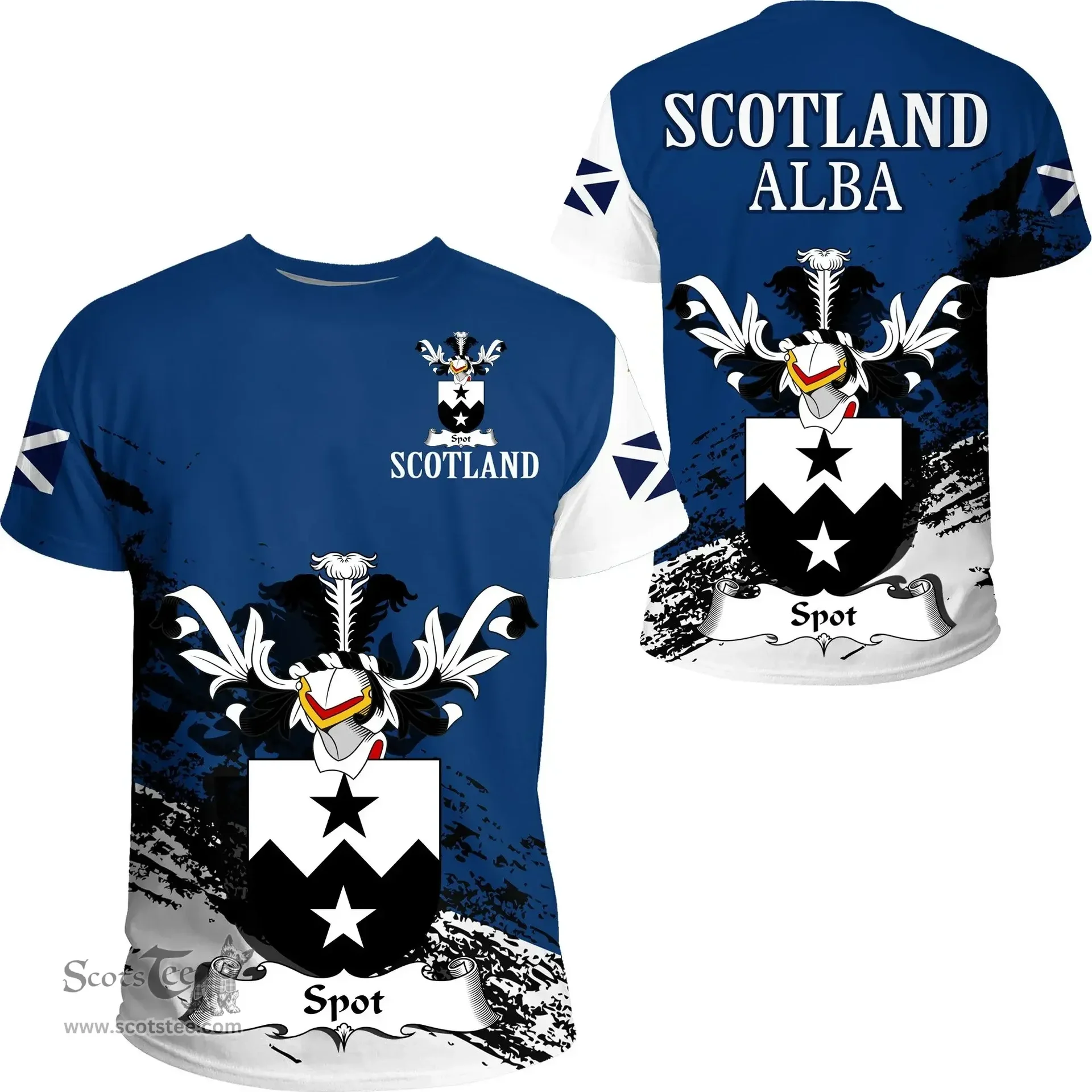 Scottish Spot Clan Scottish Family Crest Scotland Alba Thistle T Shirt